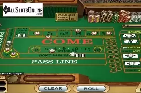 Game Screen. Craps (Betsoft) from Betsoft