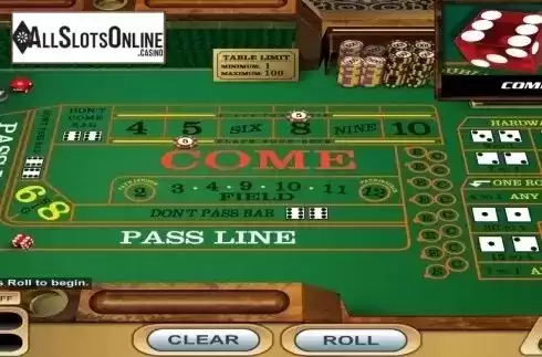 Game Screen. Craps (Betsoft) from Betsoft