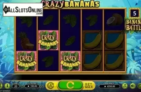 Bonus Game Triggered. Crazy Bananas from Booming Games
