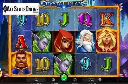 Reels screen. Crystal Clans from iSoftBet