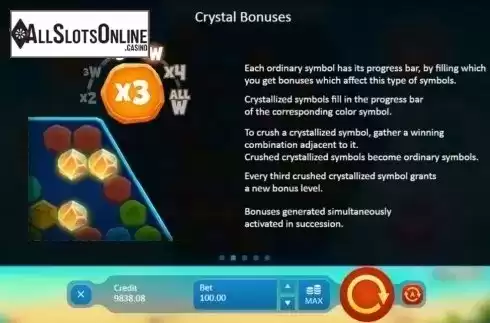 Bonuses. Crystal Crush from Playson