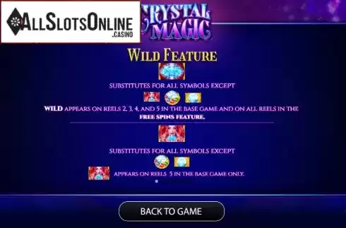 Paytable 2. Crystal Magic from AGS