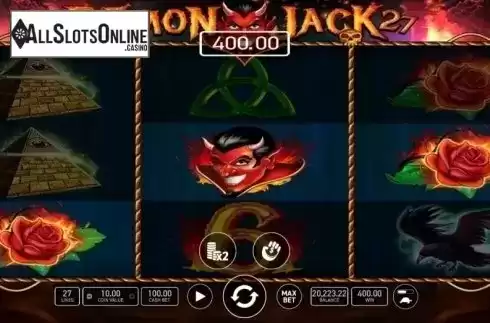 Win Screen. Demon Jack 27 from Wazdan