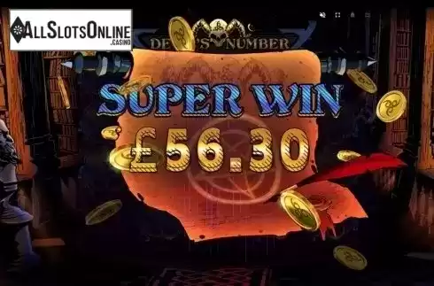 Win Screen. Devil's Number from Red Tiger