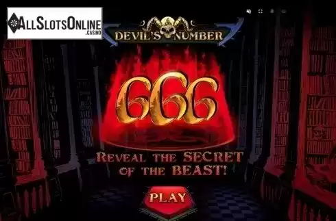 Start Screen. Devil's Number from Red Tiger