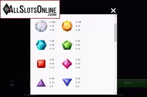 Symbols. Diamond Stack from Roxor Gaming