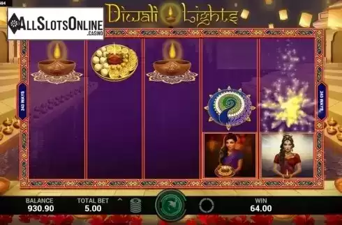 Win Screen 4. Diwali Lights from Indi Slots