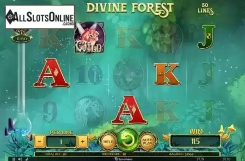 Wild win screen. Divine Forest from Spinomenal