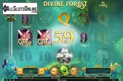 Wild win screen 2. Divine Forest from Spinomenal