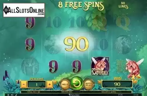 Free spins screen 1. Divine Forest from Spinomenal
