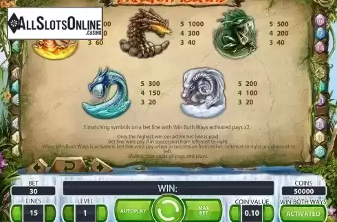 Screen7. Dragon Island from NetEnt