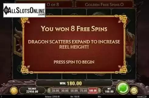 Free Spins Awarded. Dragon Maiden from Play'n Go