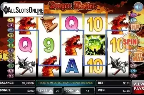 Screen 5. Dragon Master from Wager Gaming