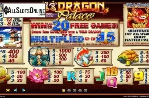 Paytable 1. Dragon Palace from Lightning Box
