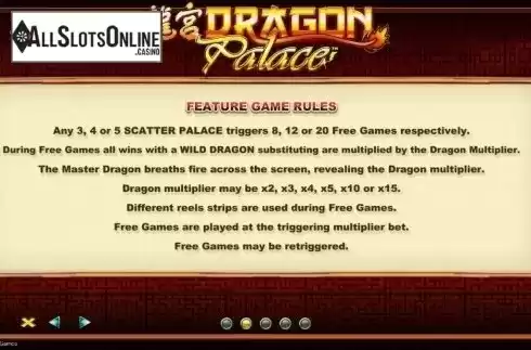 Paytable 2. Dragon Palace from Lightning Box