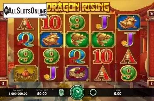 Reel Screen. Dragon Rising from Caleta Gaming