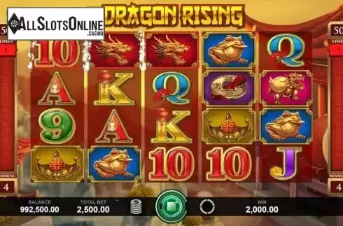 Win Screen 2. Dragon Rising from Caleta Gaming