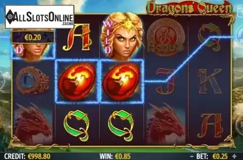 Win screen 2. Dragons Queen from Octavian Gaming