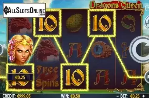 Win screen 3. Dragons Queen from Octavian Gaming