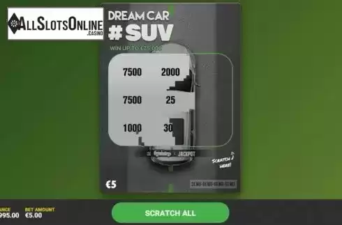 Game Screen 2. Dream Car Suv from Hacksaw Gaming