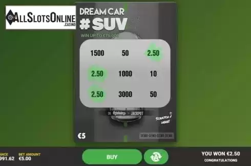 Game Screen 3. Dream Car Suv from Hacksaw Gaming