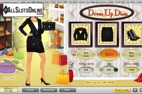 Screen 1. Dress Up Diva from NeoGames
