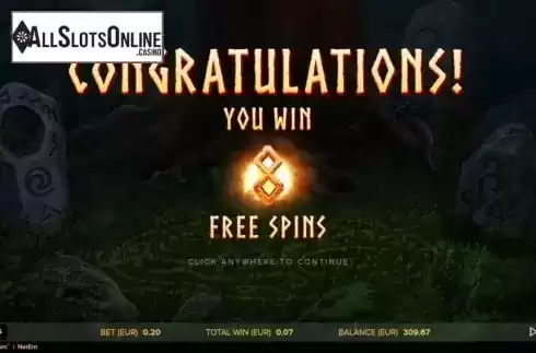 Free Spins 1. Druids Dream from NetEnt