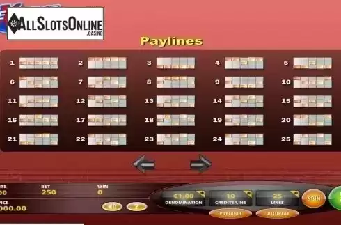 Paylines. Extreme Games from IGT
