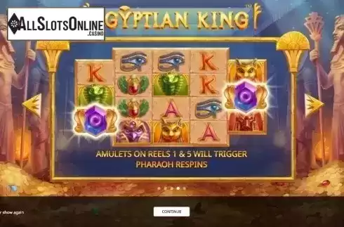 Start Screen. Egyptian King from iSoftBet