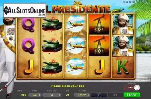 Reel Screen. El Presidente from Five Men Games