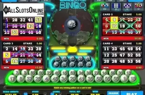 Win Screen. Electro Bingo from Microgaming