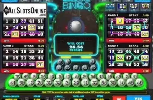 Game Screen. Electro Bingo from Microgaming