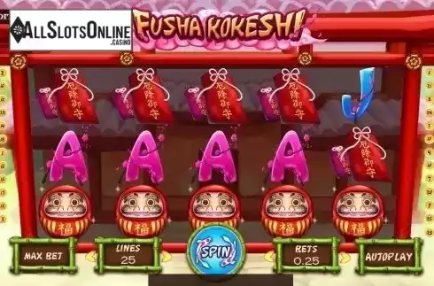 Reel Screen. Fusha Kokeshi from Vela Gaming