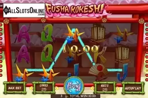 Win Screen. Fusha Kokeshi from Vela Gaming