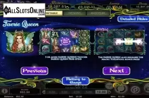 Free Spins. Faerie Spells from Betsoft