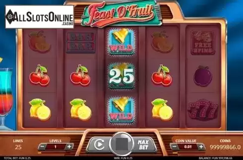 Win screen 2. Feast O Fruit from Leap Gaming