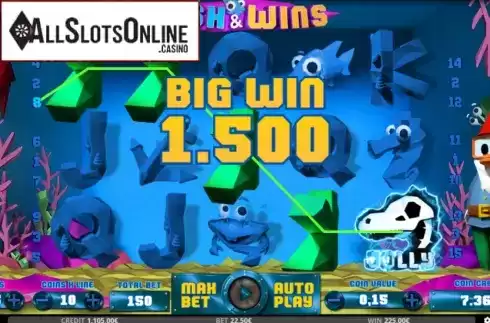 Win screen 3. Fish and Wins from Capecod Gaming