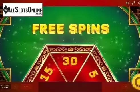 Free spins intro screen. Fortune Charm from Red Tiger