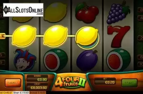 Win screen 3. Four Fruits 2 from Apollo Games