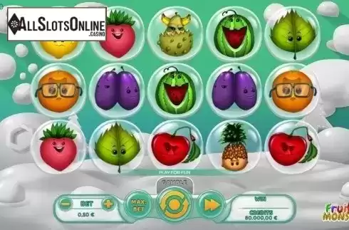 Reel Screen. Fruit Monster from Spinmatic