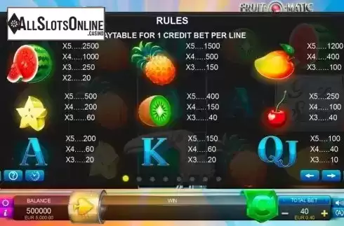 Screen3. Fruit-O-Matic from FUGA Gaming