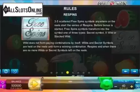 Screen6. Fruit-O-Matic from FUGA Gaming