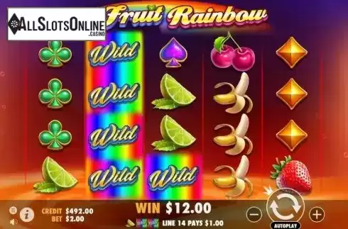 Win Screen 1. Fruit Rainbow from Pragmatic Play