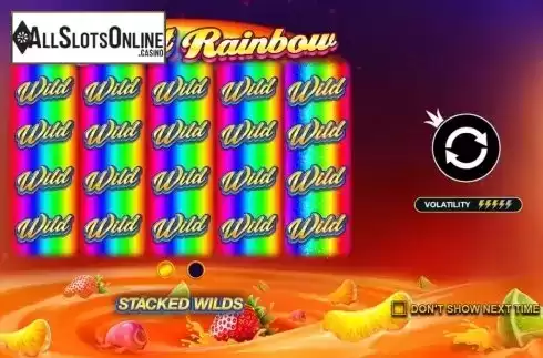 Start Screen. Fruit Rainbow from Pragmatic Play