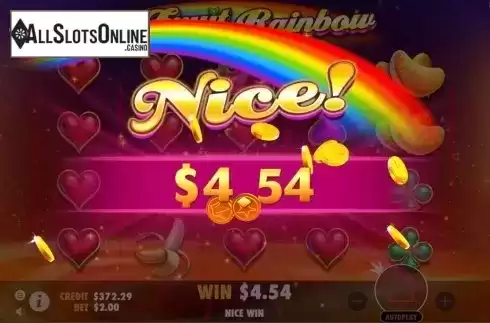 Nice Win. Fruit Rainbow from Pragmatic Play