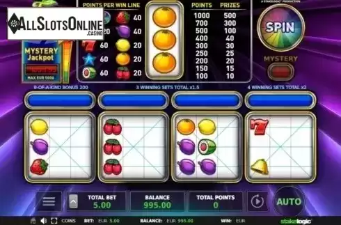 Game Screen. Fruit Spinner from StakeLogic