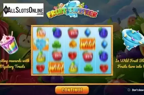 Start Screen. Fruit Twister from NetGaming