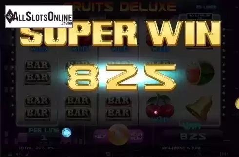 Win Screen. Fruits Deluxe from Spinomenal
