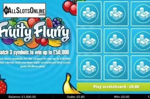 Start Screen. Fruity Flurry from Gluck Games