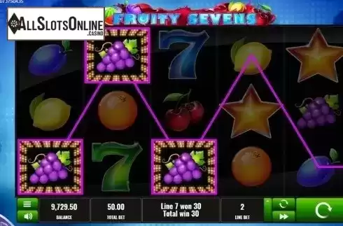 Win screen. Fruity Sevens (Platipus) from Platipus